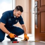 a reliable locksmith in singapore with his tools